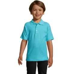 SUMMER II Dziecięce POLO / Niebieski Atol S11344-AL-3XL