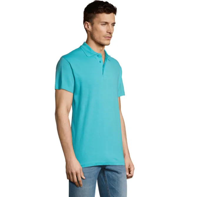 SUMMER II Męskie POLO 170g / Atoll blue S11342-AL-L