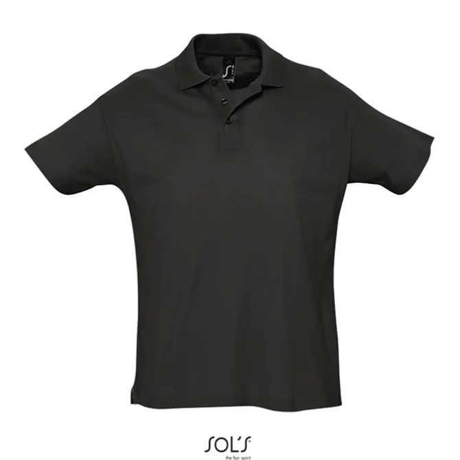 SUMMER II Męskie POLO 170g / Czarny / Czarny opal S11342-BK-S