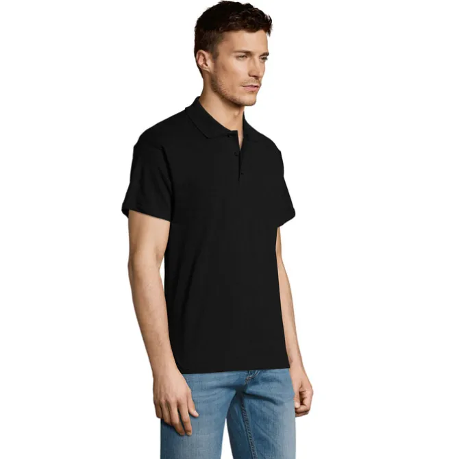 SUMMER II Męskie POLO 170g / Czarny / Czarny opal S11342-BK-S