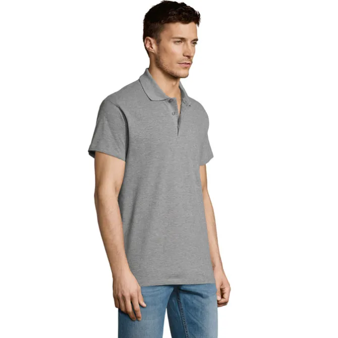 SUMMER II Męskie POLO 170g / Grey melange S11342-GY-XS