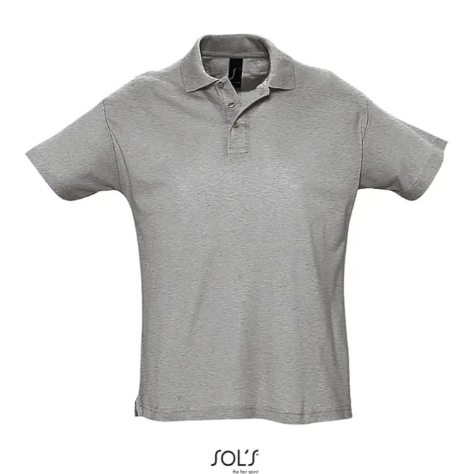 SUMMER II Męskie POLO 170g / Grey melange S11342-GY-M