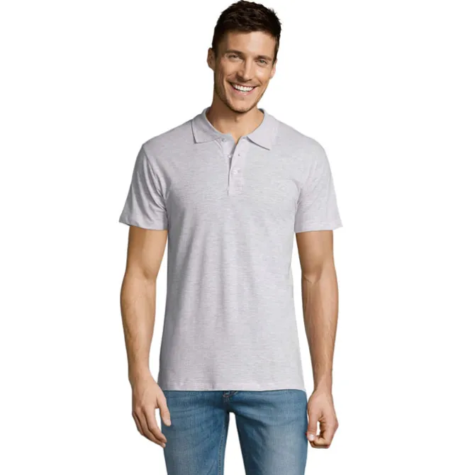 SUMMER II Męskie POLO 170g / Popiól S11342-AS-M