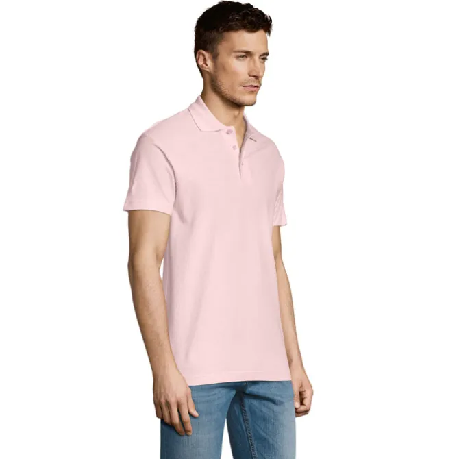 SUMMER II Męskie POLO 170g / Różowy S11342-PK-M