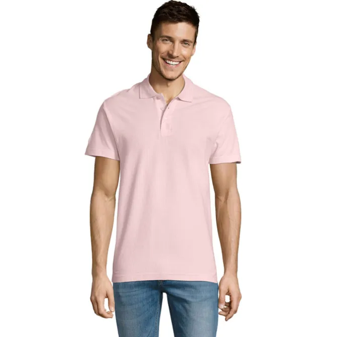 SUMMER II Męskie POLO 170g / Różowy S11342-PK-S