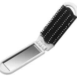 Szczotka do włosów i lusterko / Biały V4345-02