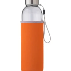 Szklana butelka 500 ml / Pomarańczowy V0939-07