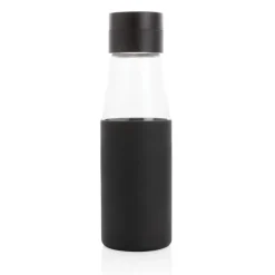 Szklana butelka 650 ml Ukiyo, monitorująca ilość wypitej wody / Czarny P436.721
