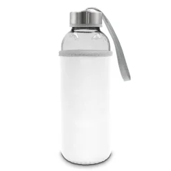 Szklana butelka 420 ml w pokrowcu | Bob / Pomarańczowy V0462-07