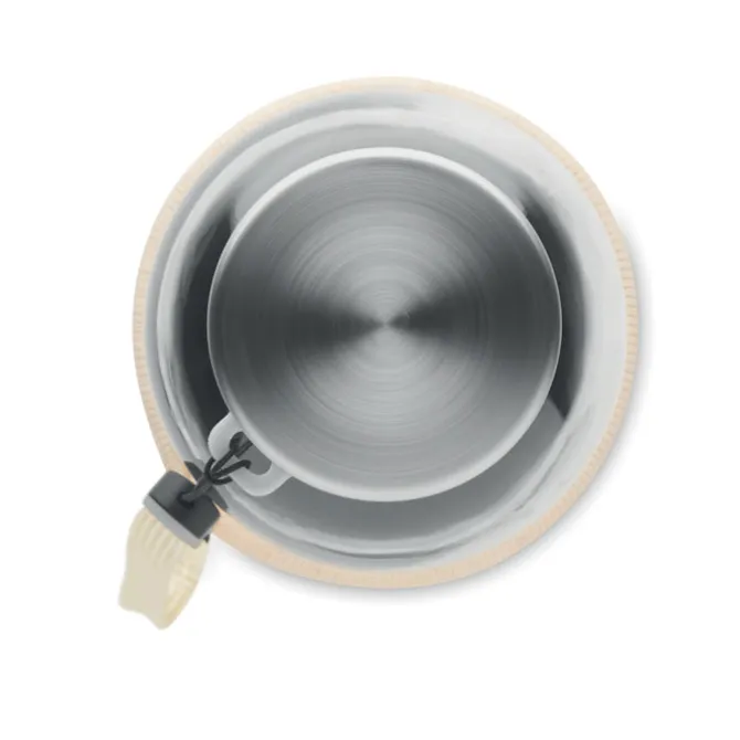 Szklana butelka w etui 500ml / Beżowy MO6168-13