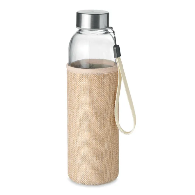 Szklana butelka w etui 500ml / Beżowy MO6168-13