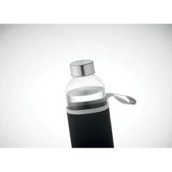 Szklana butelka w etui 750ml / Czarny MO6545-03