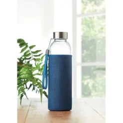 Szklana butelka w etui 500 ml / Granatowy MO6192-04