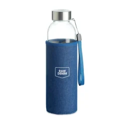Szklana butelka w etui 500 ml / Granatowy MO6192-04