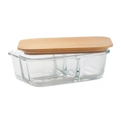 Szklany lunch box z pokrywką / Przezroczysty MO6973-22