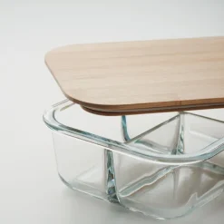 Szklany lunch box z pokrywką / Przezroczysty MO6973-22