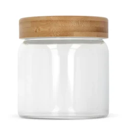 Szklany słoik z bambusową pokrywką 600ml / Transparentny LT95431-N0004