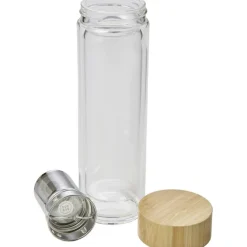 Szklany termos 420 ml, posiada sitko zatrzymujące fusy / Jasnobrązowy V0774-18