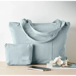 Sztruksowa duża torba / Baby Blue MO2875-66