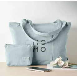 Sztruksowa duża torba / Baby Blue MO2875-66