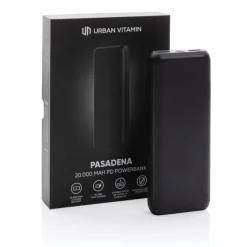 Szybki power bank 20000 mAh Urban Vitamin / Czarny P322.751