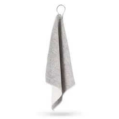 Szybkoschnący ręcznik golfowy z haczykiem R-PET 30 x 30 cm sublimacja / Biały / szary LT95006-N0161