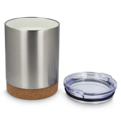 T-ceramic Kubek termiczny z pokrywką Lena 350ml / Srebrny LT98726-N0005
