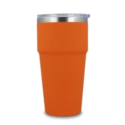T-ceramiczny kubek do samochodu o miękkim dotyku 500ml / Pomarańczowy LT98729-N0026