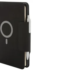 Teczka konferencyjna, notatnik A5, ładowarka bezprzewodowa, power bank 8000 mAh / Czarny P774.312