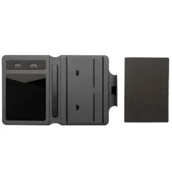 Teczka konferencyjna, notatnik A5, ładowarka bezprzewodowa, power bank 8000 mAh / Czarny P774.312