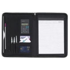 Teczka konferencyjna ok. A4 z notatnikiem i kalkulatorem / Czarny V2400-03