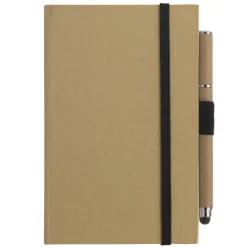 Tekturowy notatnik A6 + pióro / Brązowy LT90839-N0051