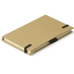 Tekturowy notatnik A6 + pióro / Brązowy LT90839-N0051