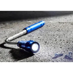 Teleskopowa latarka 3 LED / Niebieski V7755-11
