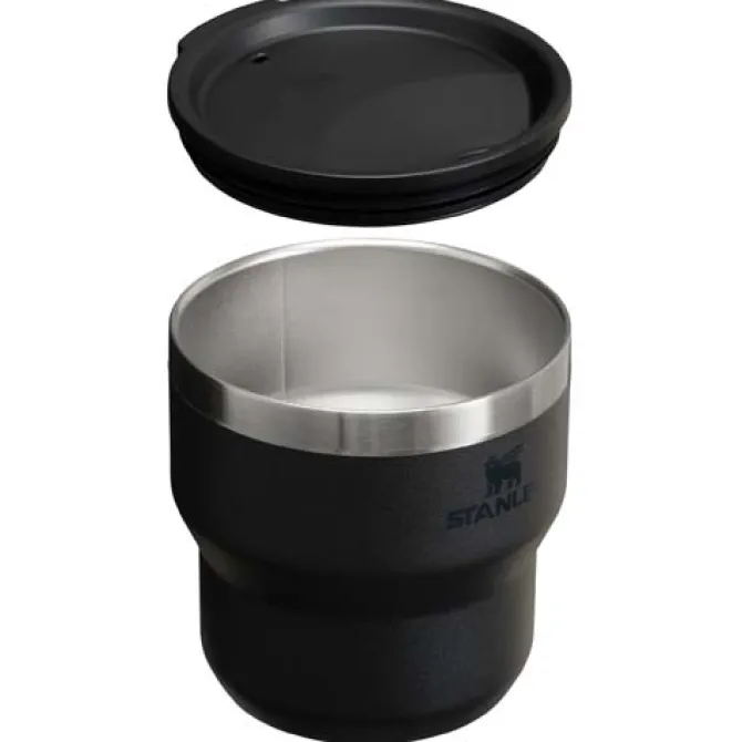 Termoizolowany kubek kempingowy Stanley Stay Hot 295 ml ze stali nierdzewnej, umożliwiający wkładanie kubków jeden w drugi / Czarny 10097390