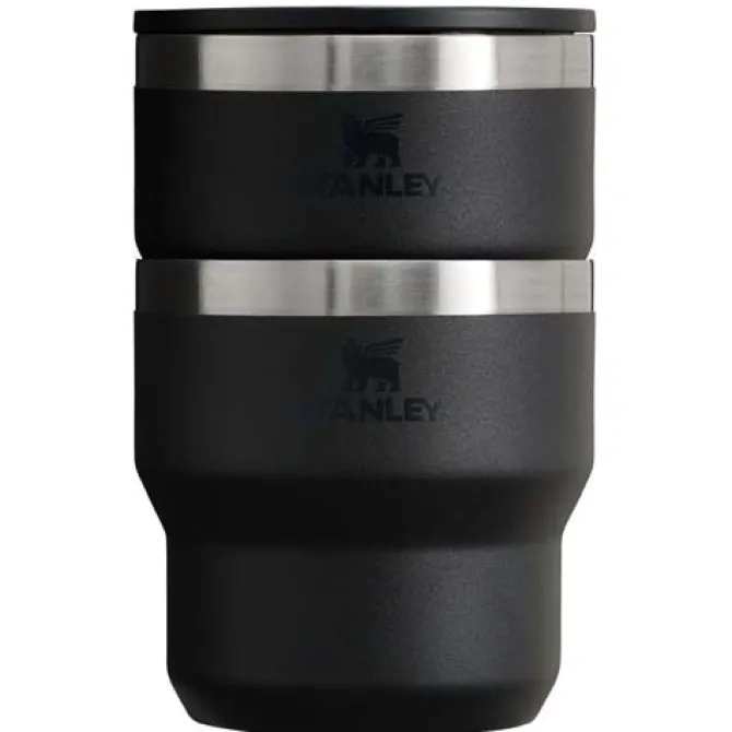 Termoizolowany kubek kempingowy Stanley Stay Hot 295 ml ze stali nierdzewnej, umożliwiający wkładanie kubków jeden w drugi / Czarny 10097390