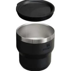 Termoizolowany kubek kempingowy Stanley Stay Hot 295 ml ze stali nierdzewnej, umożliwiający wkładanie kubków jeden w drugi / Czarny 10097390