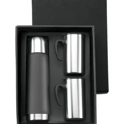 Termos 500 ml i 2 kubki 300 ml / Czarny V4502-03