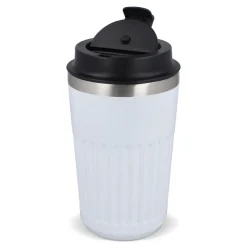 Termos na kawę ze stali nierdzewnej pochodzącej z recyklingu, 400 ml / Biały LT98698-N0001