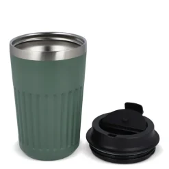 Termos na kawę ze stali nierdzewnej pochodzącej z recyklingu, 400 ml / Czarny LT98698-N0002