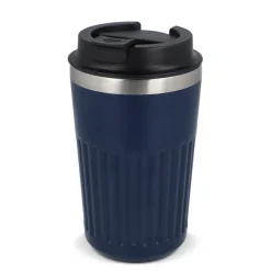 Termos na kawę ze stali nierdzewnej pochodzącej z recyklingu, 400 ml / Ciemnoniebieski LT98698-N0010