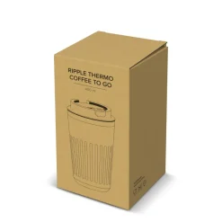 Termos na kawę ze stali nierdzewnej pochodzącej z recyklingu, 400 ml / Ciemnoniebieski LT98698-N0010