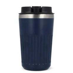 Termos na kawę ze stali nierdzewnej pochodzącej z recyklingu, 400 ml / Ciemnoniebieski LT98698-N0010