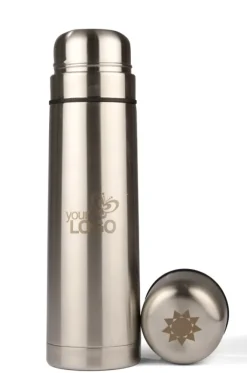 Termos z dwoma kubkami PAVO 750 ml / Srebrny 17608