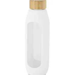 Tidan Butelka z borokrzemianowego szkła o pojemności 600 ml z silikonowym uchwytem / Biały 10066601