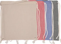 Torba bawełniana z długimi uszami z recyklingu 140 g/m2 ADDISON / Czarny 254303