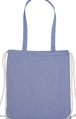Torba bawełniana z długimi uszami z recyklingu 140 g/m2 ADDISON / Niebieski 254304