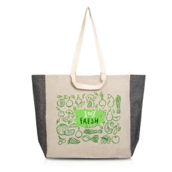 Torba bawełniana z recyklingu z dnem i bokami 190g/m2 / Rela / Czarny IP31115311