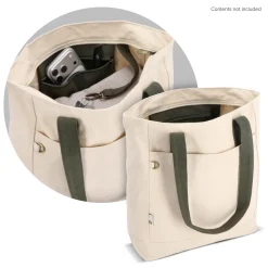 Torba Canvas InSideOut Reuuz 33 x 42 x 10 cm / Ecru / Oliwkowa zieleń LT57116-N5443