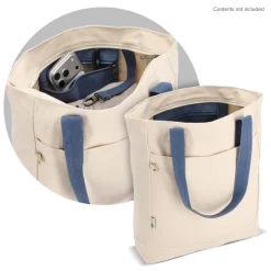 Torba Canvas InSideOut Reuuz 33 x 42 x 10 cm / Ecru / niebieskoszary LT57116-N5465